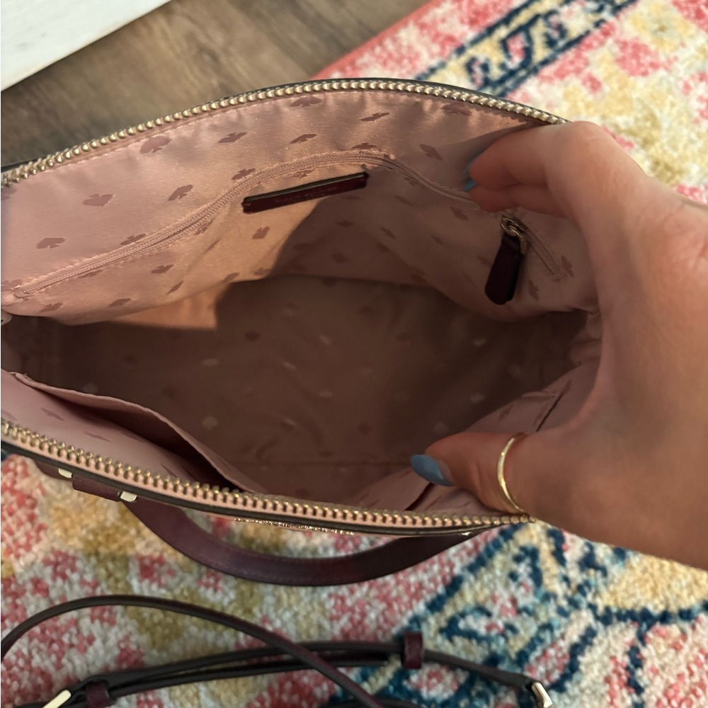 Kate Spade Two-Tone Pink and Burgundy Satchel - Picture 5 of 5